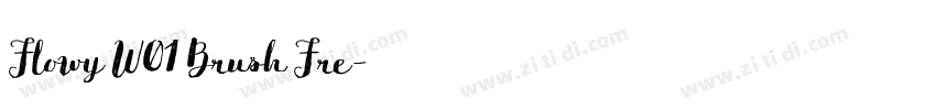 Flowy W01 Brush Fre字体转换